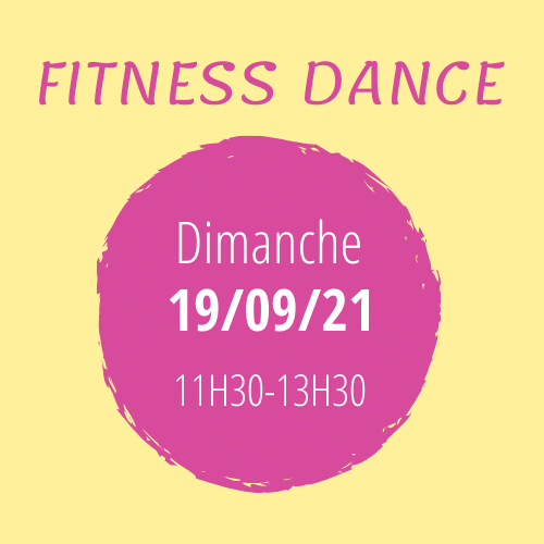 fitness dance le dimanche 19 septembre de 11h30 à 13h30